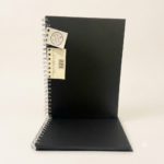 Caderno de Desenho Artístico A4 Preta/Folhas Pretas